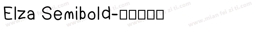 Elza Semibold字体转换